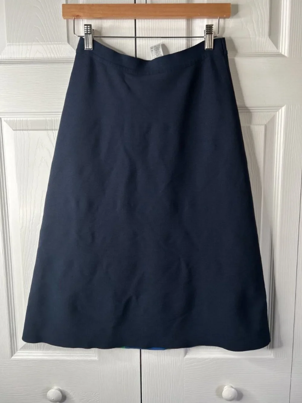 Tory Burch Sport Tech Knit Blue Green Colorblock A-Line Skirt Women's Medium M
